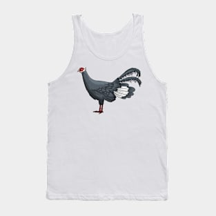 Blue eared pheasant bird cartoon illustration Tank Top